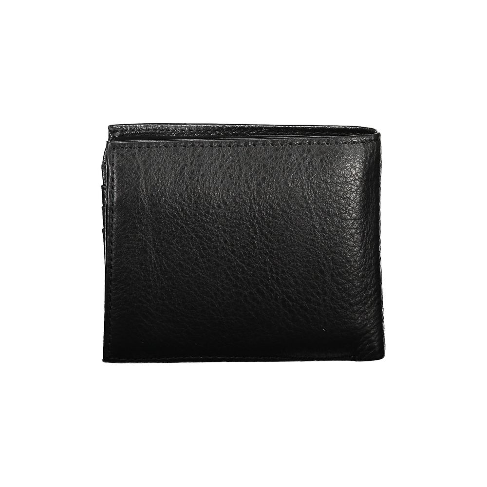 Elegante schwarze Lederbrieftasche mit viel Stauraum