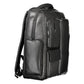 Black Leather Men Backpack