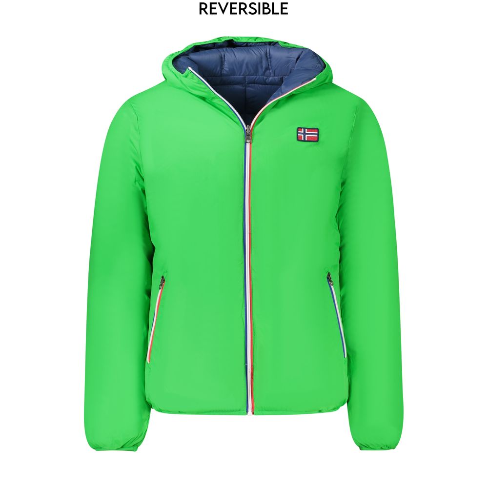 Grüne Polyamid Herrenjacke