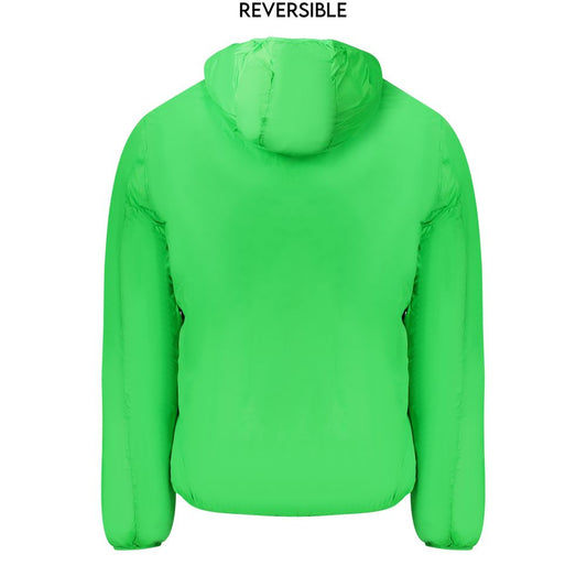 Grüne Polyamid Herrenjacke