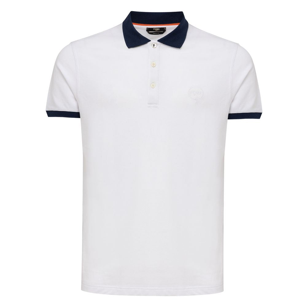 White Cotton Polo Shirt