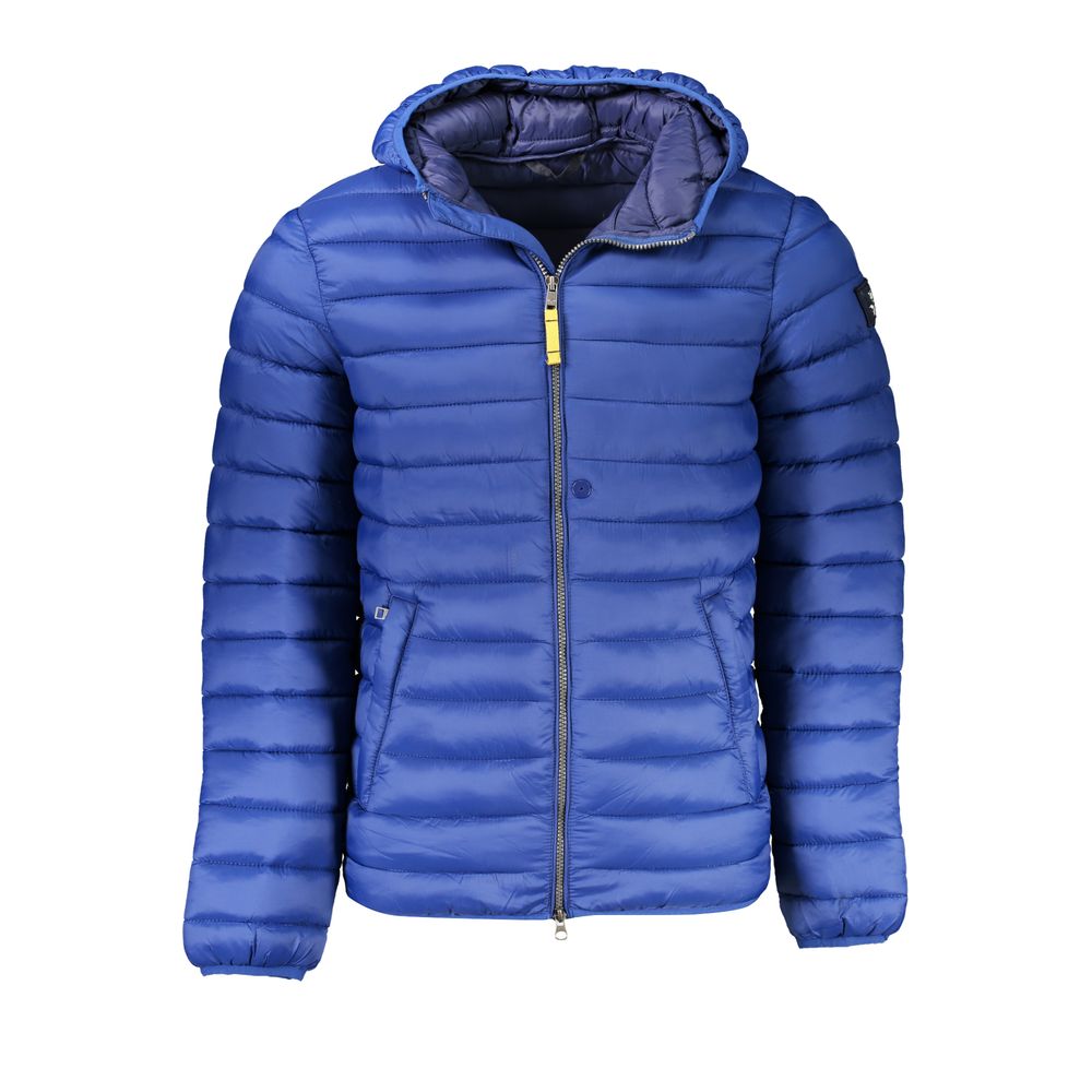 Blue Polyamide Men Jacket