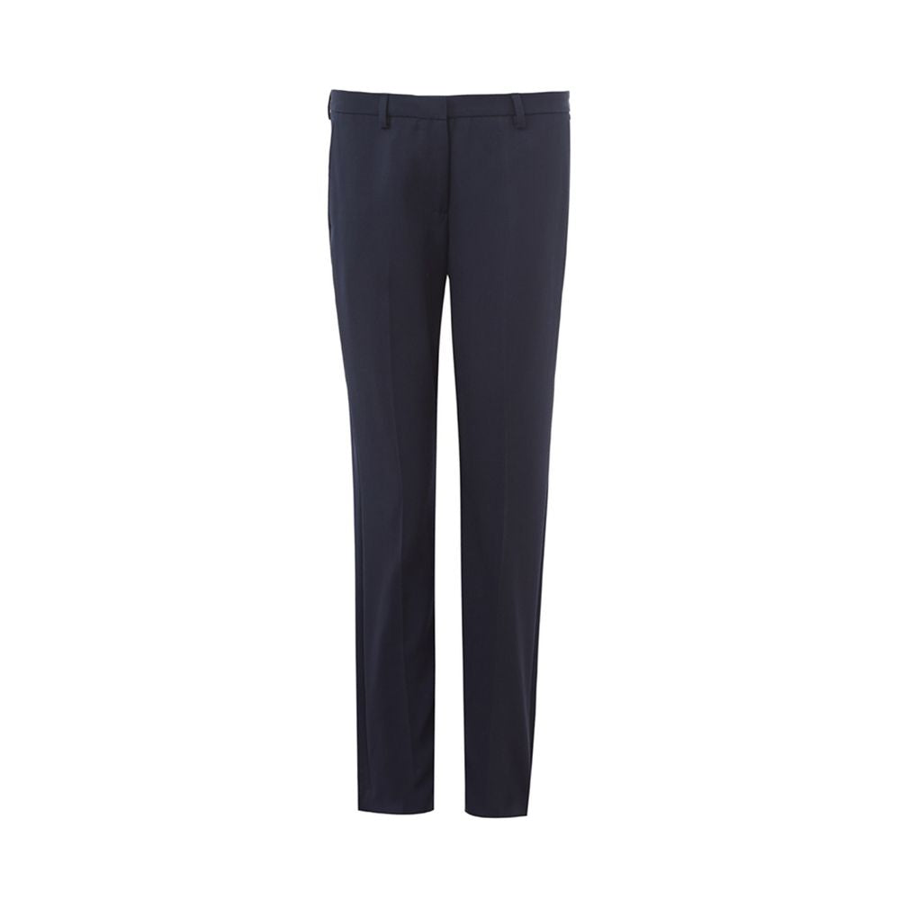 Elegant Blue Wool Pants for Women