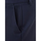 Pantaloni eleganti in lana blu per donna