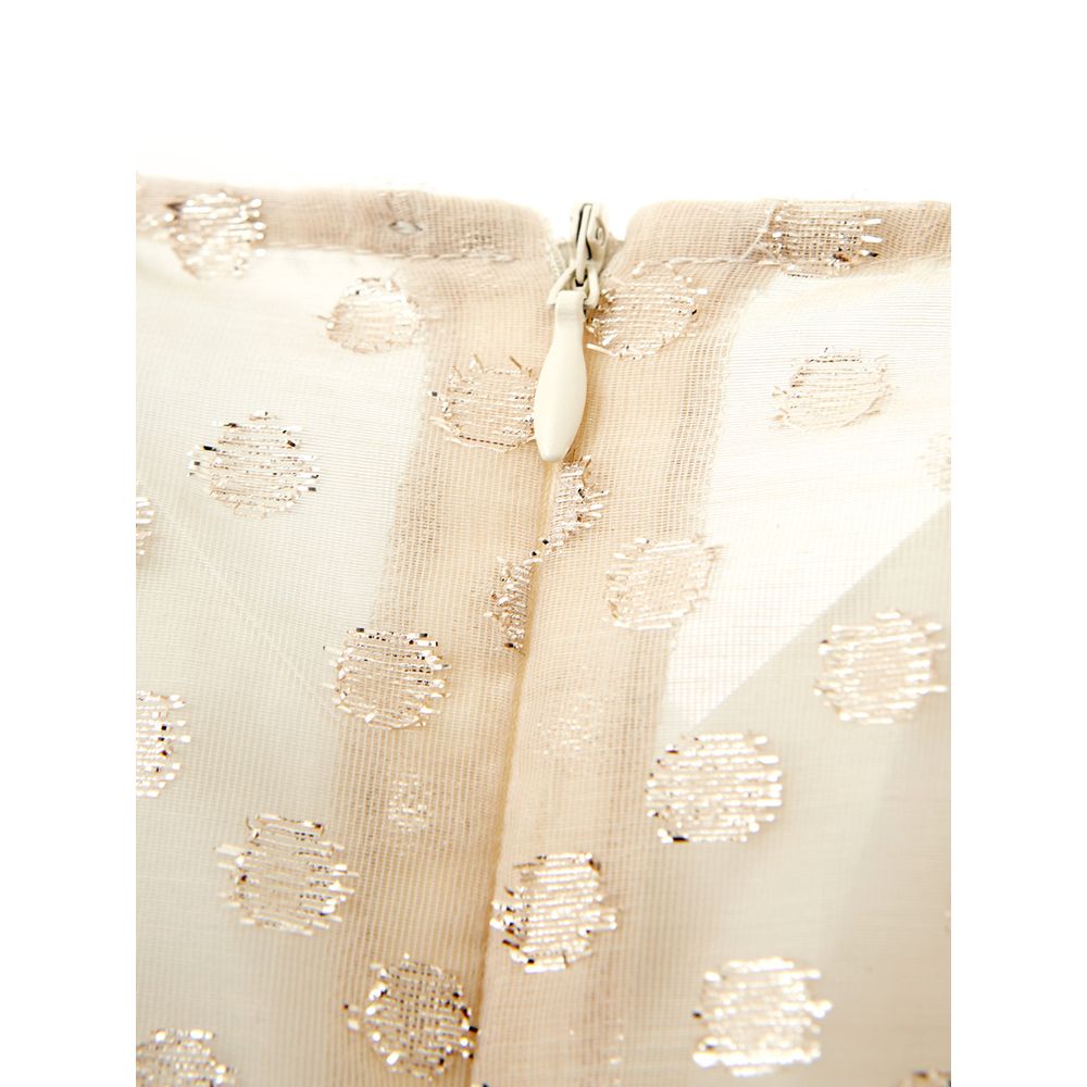 Abito elegante in cotone beige