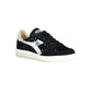 Black Leather Womens Sneaker