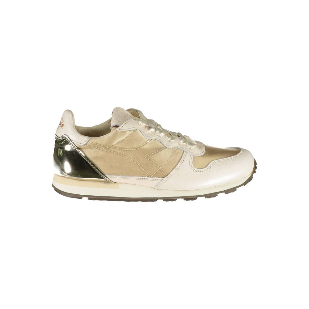 Beige Leather Women Sneaker