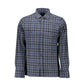 Blue Cotton Men Shirt