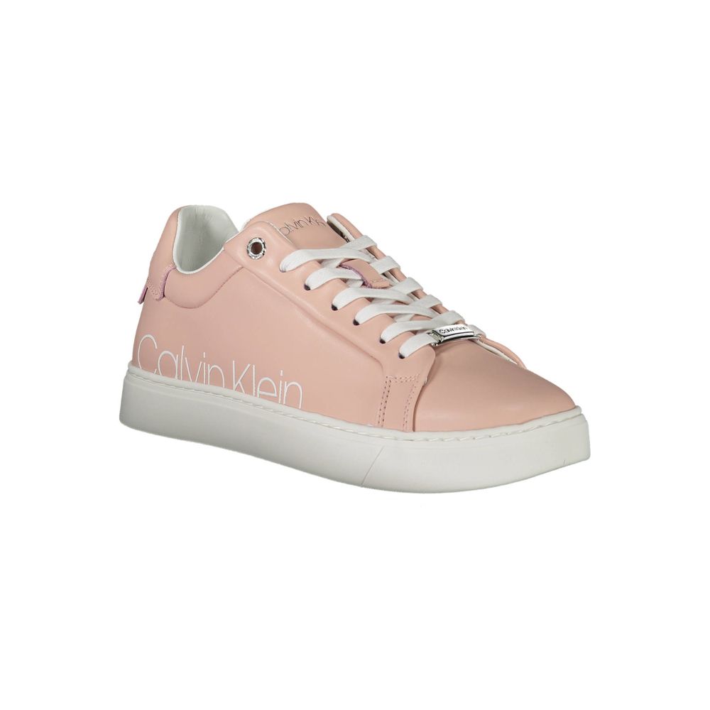 Pink Leather Women Sneaker