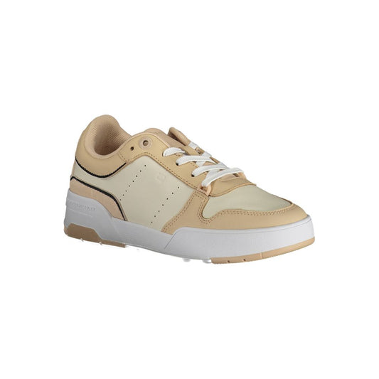 Beige Leather Women Sneaker