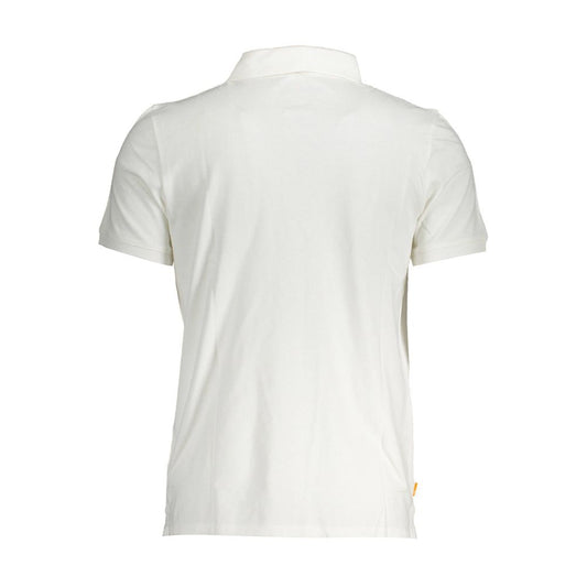 White Cotton Men Polo Shirt