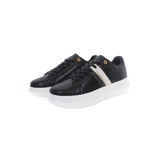 Black Polyester Women Sneaker