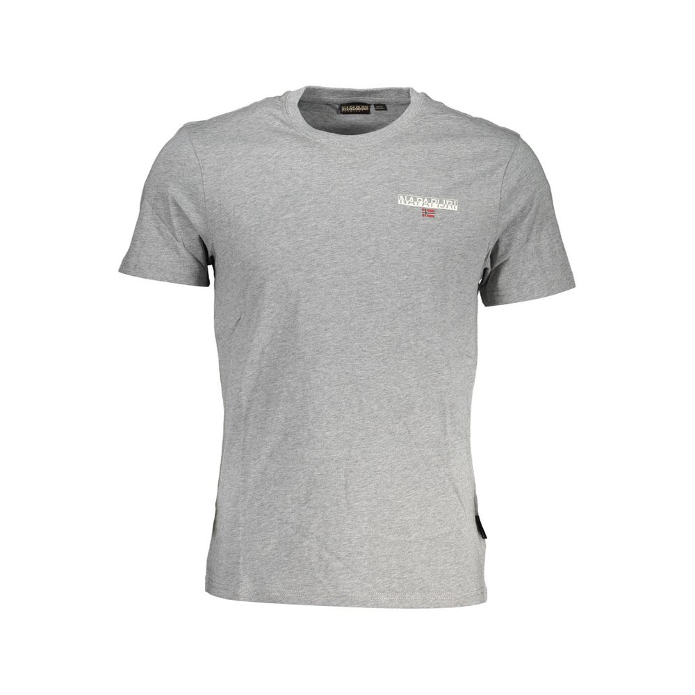 Gray Cotton Men T-Shirt