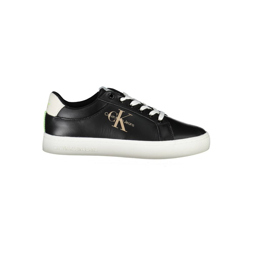 Black Polyester Women Sneaker