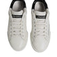 Dolce & Gabbana White Black Logo Portofino Men Sneaker Shoes