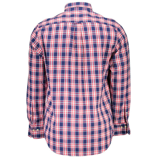 Camicia da uomo in cotone blu