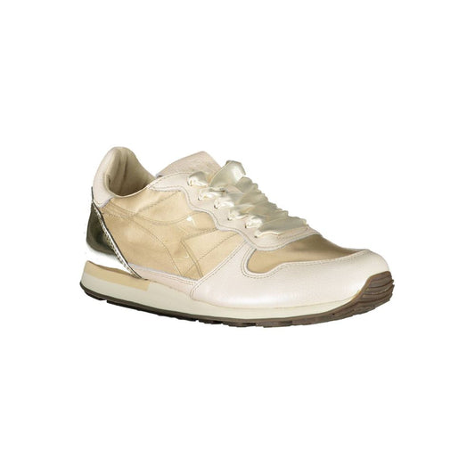 Sneaker da donna in pelle beige