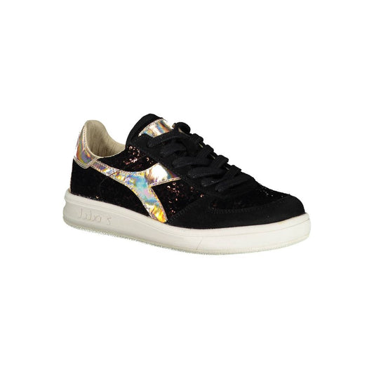 Sneaker da donna in pelle nera