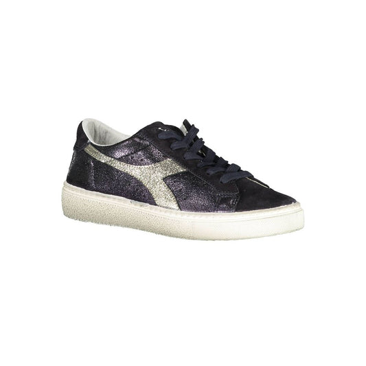 Sneaker da donna in pelle nera