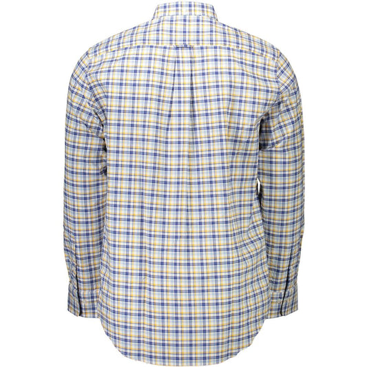 Camicia da uomo in cotone giallo