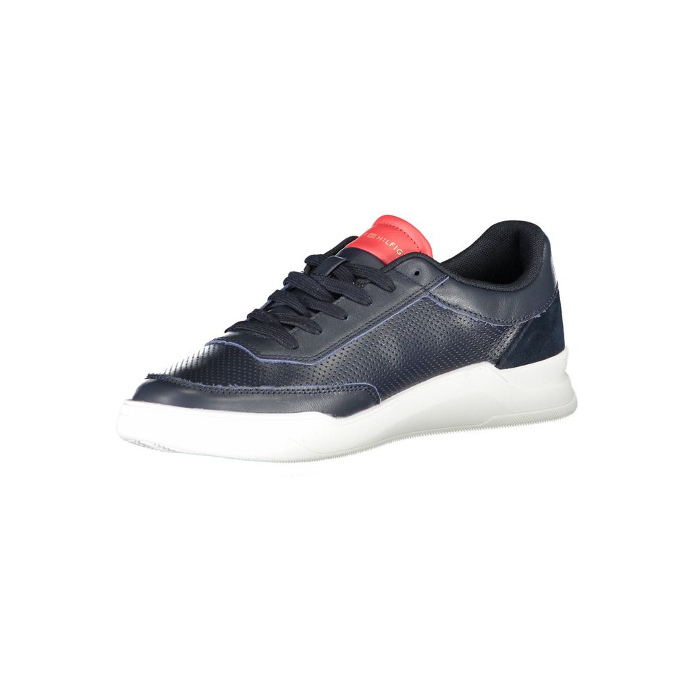 Blue Leather Men Sneaker