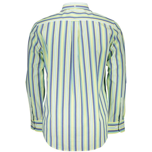 Camicia da uomo in cotone giallo