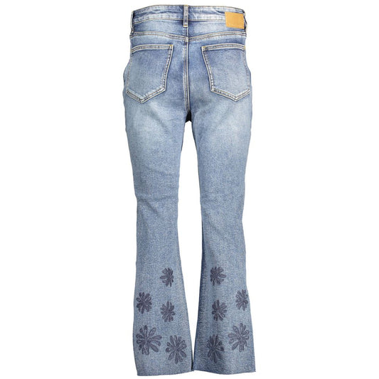 Blue Cotton Women Jeans