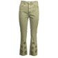 Green Cotton Women Jeans