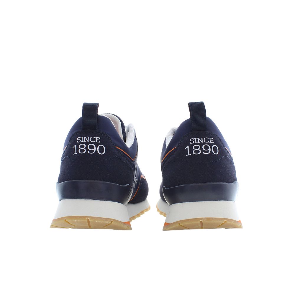 Sneaker da uomo in poliestere blu