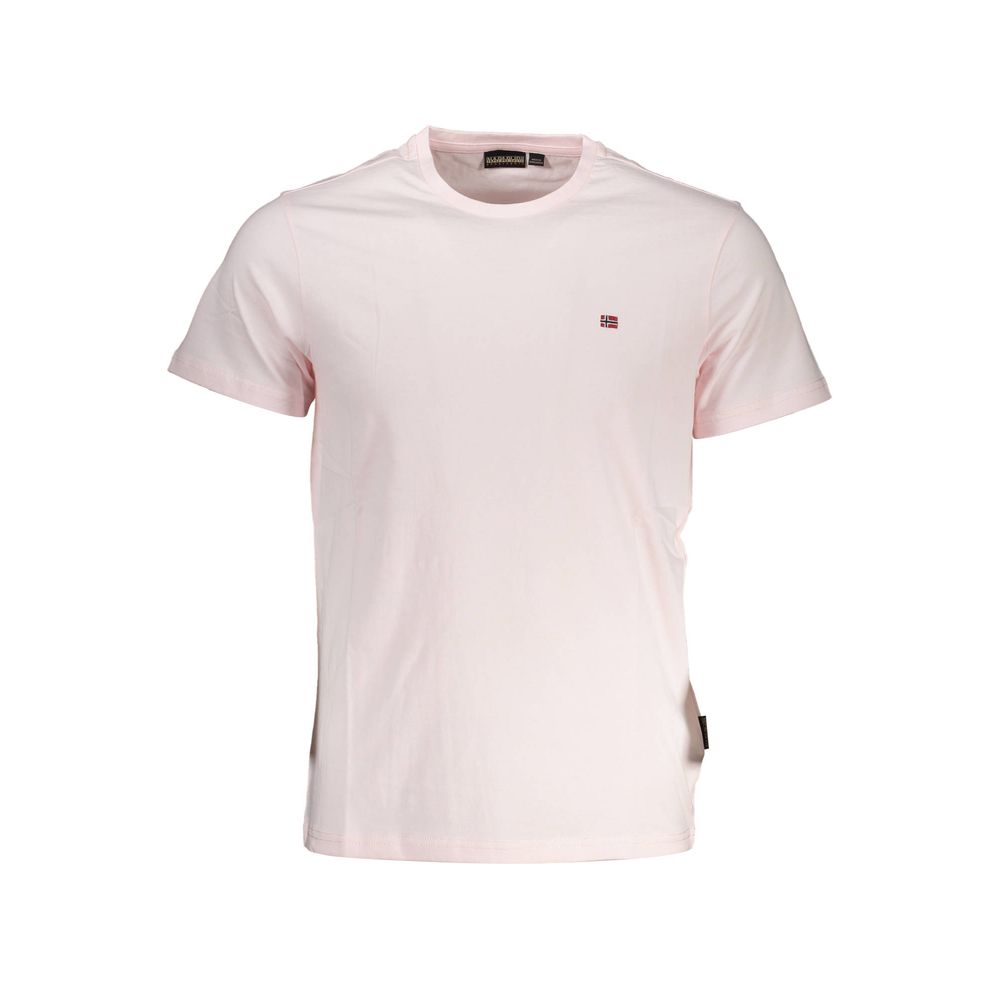 T-shirt da uomo in cotone rosa