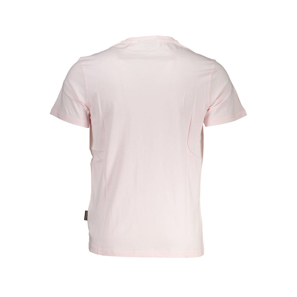 Rosa Baumwoll-T-Shirt für Herren