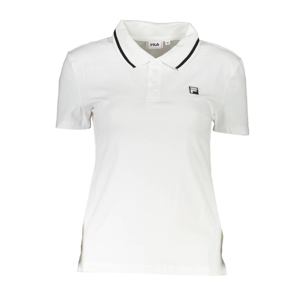 Weißes Poloshirt aus Baumwolle für Damen