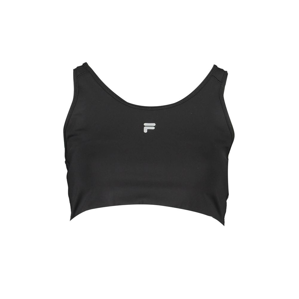 Reggiseno sportivo da donna in poliestere nero