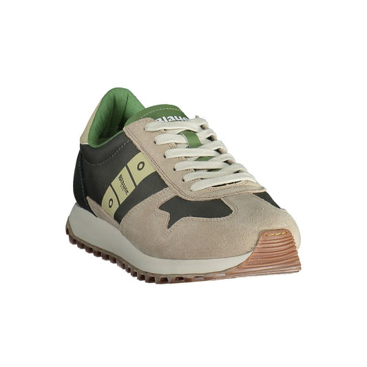 Sneaker da uomo in poliestere beige