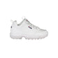 Sneaker da donna in poliestere bianco