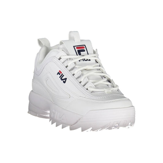 Sneaker da donna in poliestere bianco