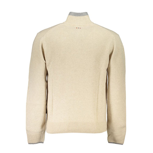 Beige Stoff Herren Pullover