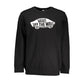 Sleek Black Cotton Sweatshirt with Logo Print