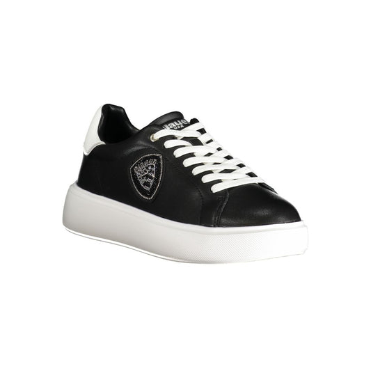 Schwarzer Polyester-Sneaker