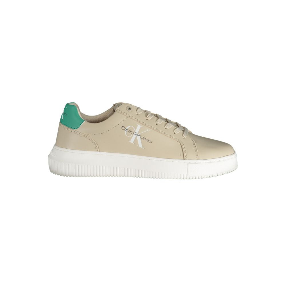 Beigefarbener Polyester-Sneaker