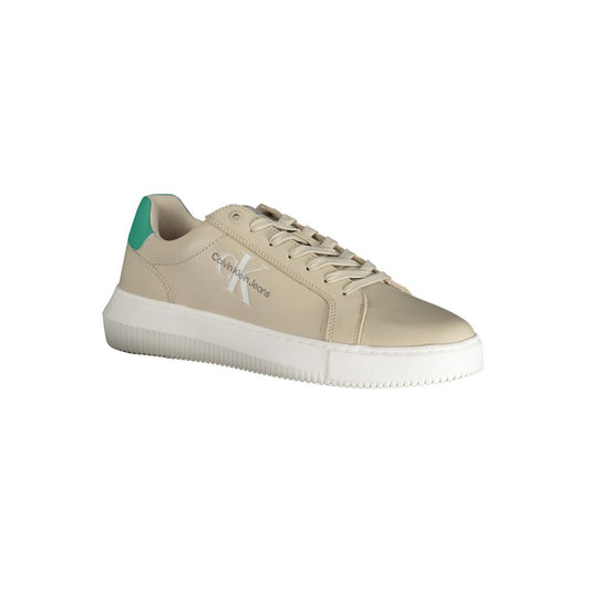 Beigefarbener Polyester-Sneaker