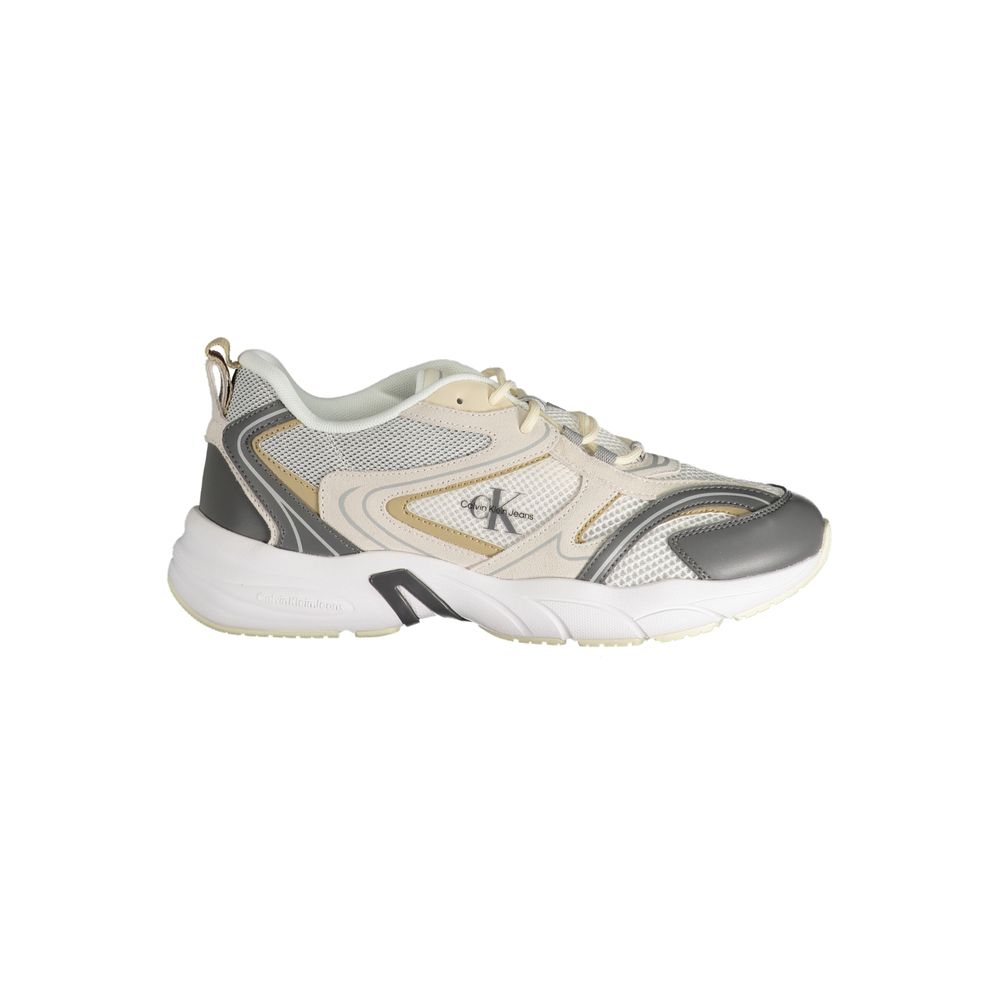 Beigefarbener Polyester-Sneaker