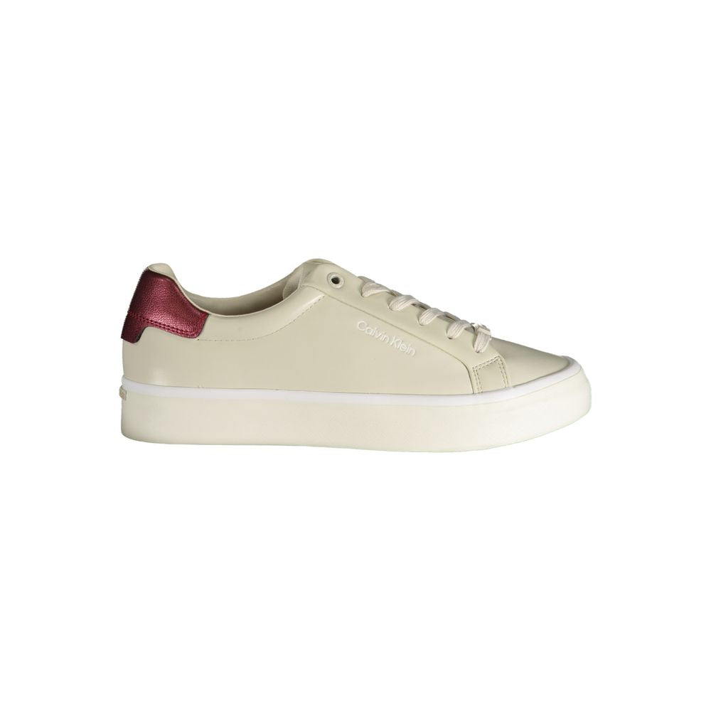 Beige Polyester Sneaker