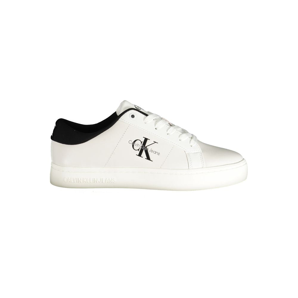 White Polyester Sneaker