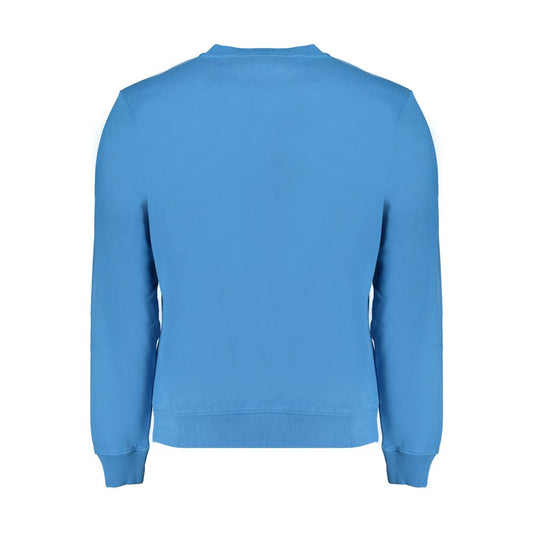 Blauer Baumwollpullover