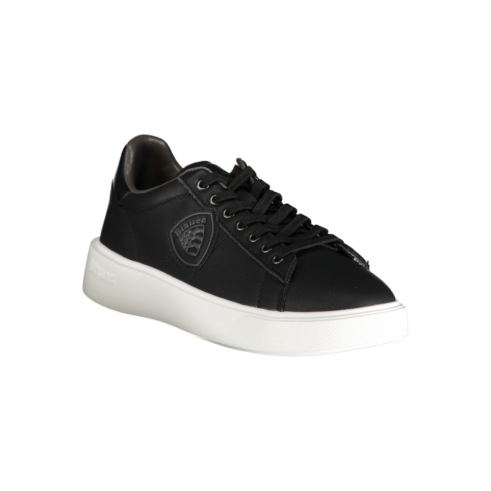 Schwarzer Polyester-Sneaker