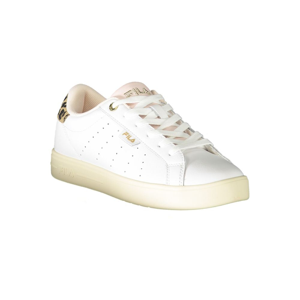 Weiße Leder Damen Sneaker