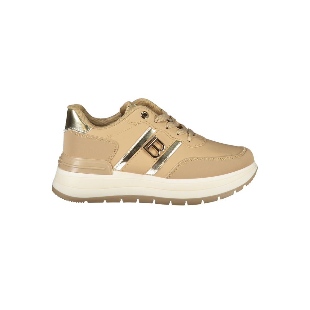 Beige Polyethylene Women Sneaker