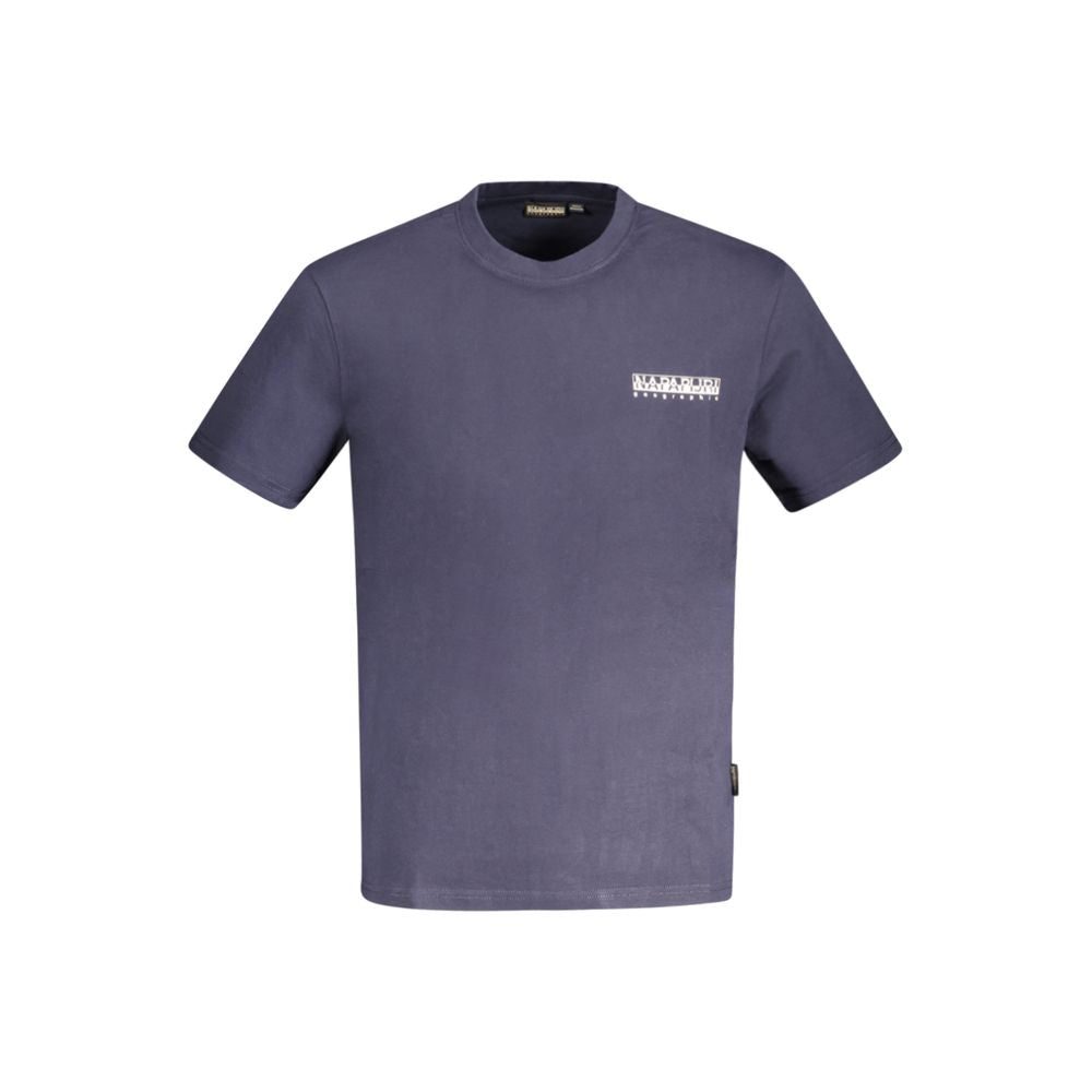 T-shirt da uomo in cotone blu