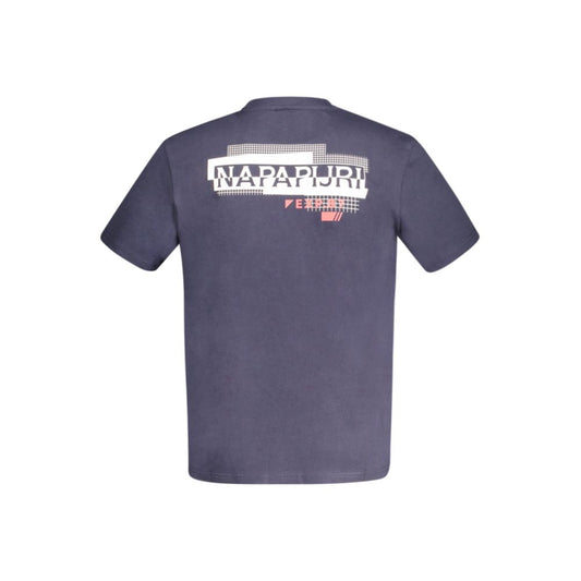 T-shirt da uomo in cotone blu